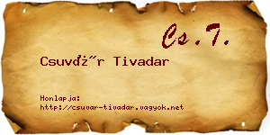 Csuvár Tivadar névjegykártya